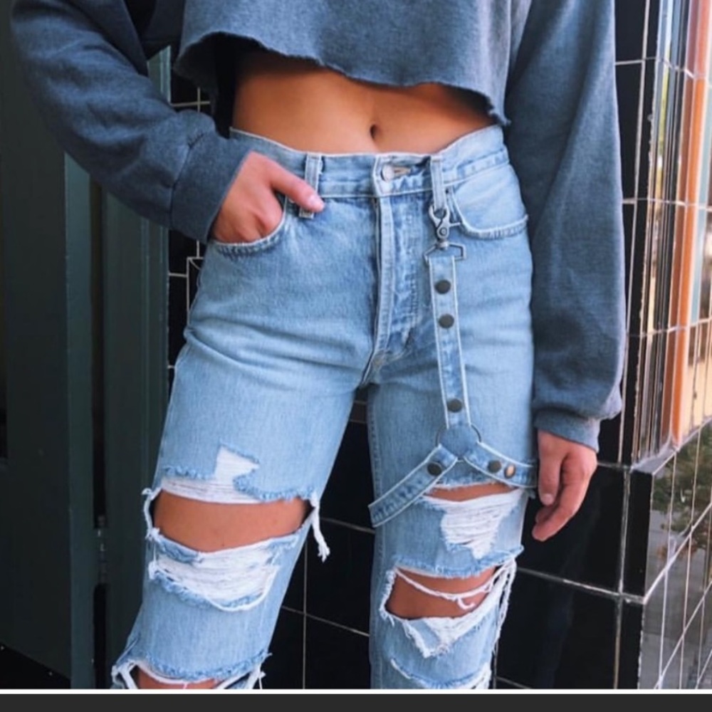 LF harness jeans with leg strap size 25